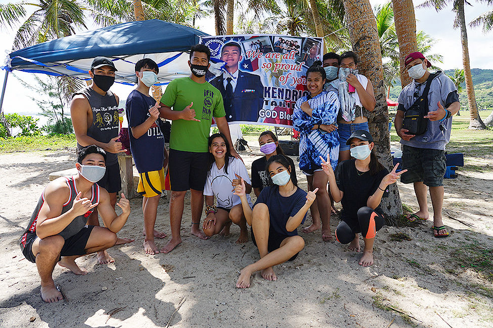 Family celebrates son's enlistment